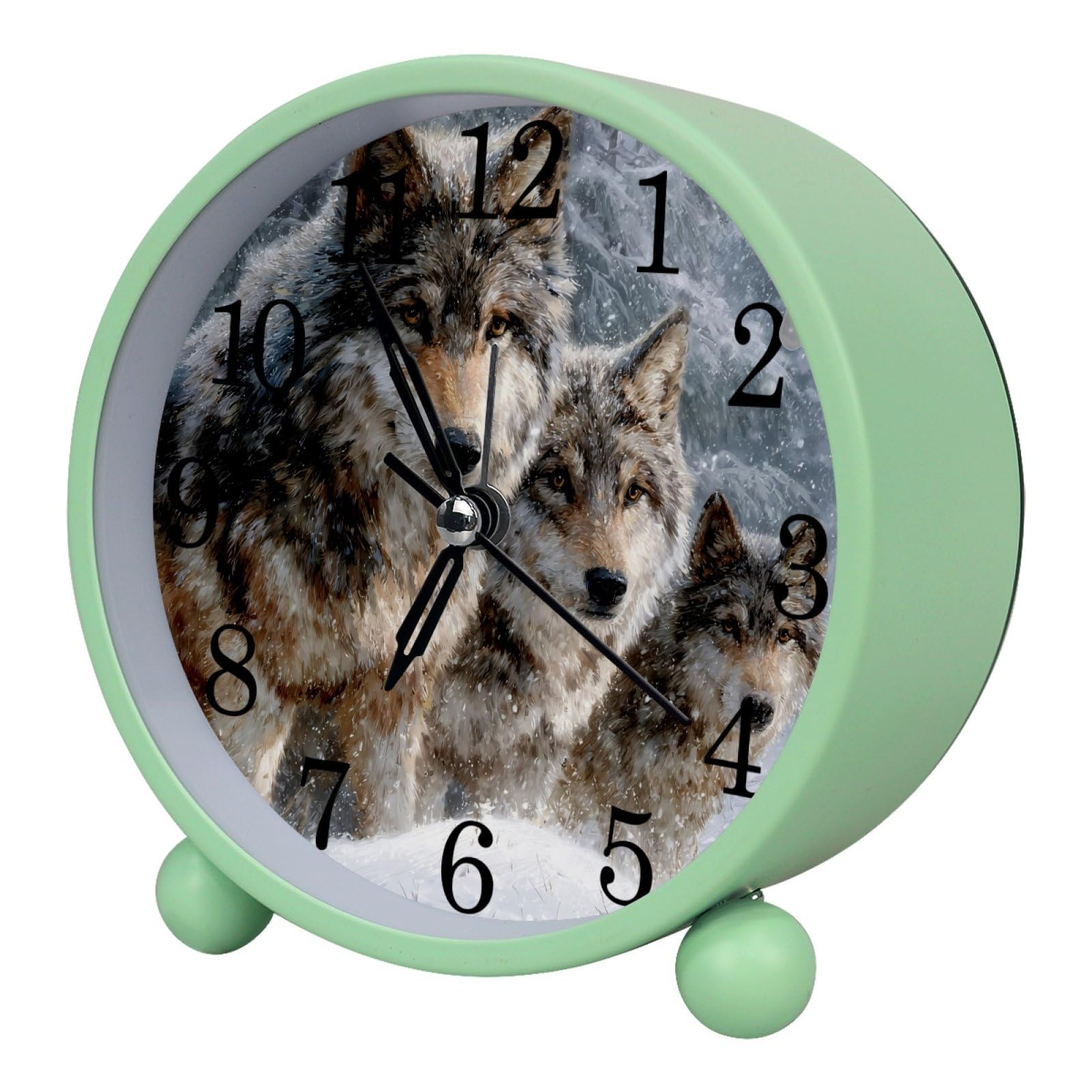etoenbrc Watercolor Butterfly Silent Analog Alarm Clock Small Battery Operated Clock Slient Plastic Table Clock for Living Room Bedroom Color510