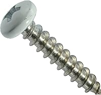 Vista 12 de Tornillos de chapa blanca Phillips Pan de 8 pulgadas x 1 pulgada