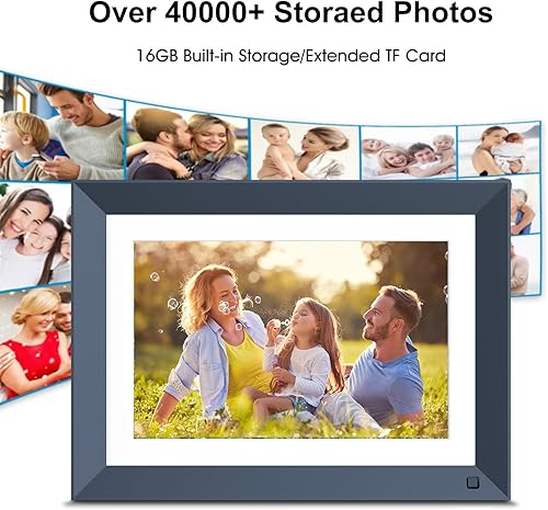 Vista 10 de Marco de fotos digital de 10.1 pulgadas, marco de fotos digital Wi-Fi, álbum de fotos digital, pantalla táctil IPS de 1280 x 800, 32 GB, rotación