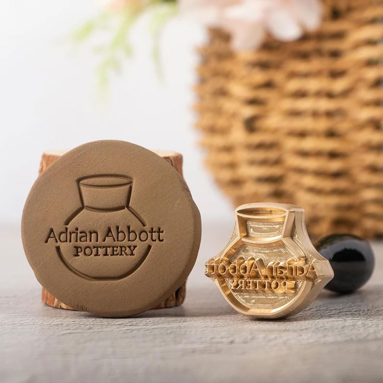 Timbro per ceramica Timbro per ceramica personalizzato Stampo in ottone Timbri per sapone Timbro in argilla con logo personalizzato Timbri con lettere personalizzate Regali Kit timbro fai da te