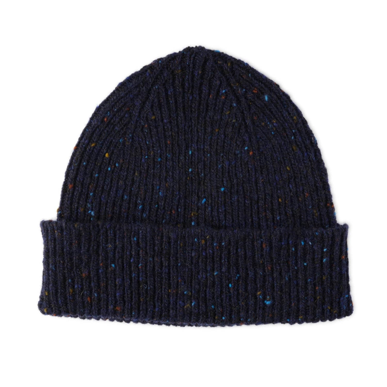 The Cashmere Choice Men's Navy Wool Beanie | Chunky Knit | Lomond Lambswool | Shin (Navy)
