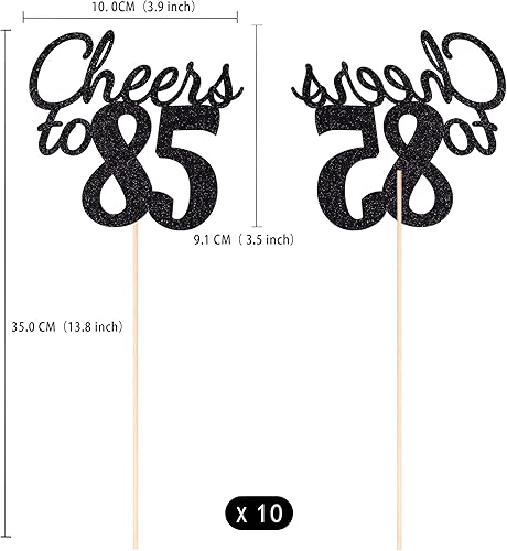 Miniatura 15 de Gexolenu Cheers to 40, paquete de 10 centros de mesa de cumpleaños de 40 cumpleaños con purpurina de color oro rosa de doble cara para mesas
