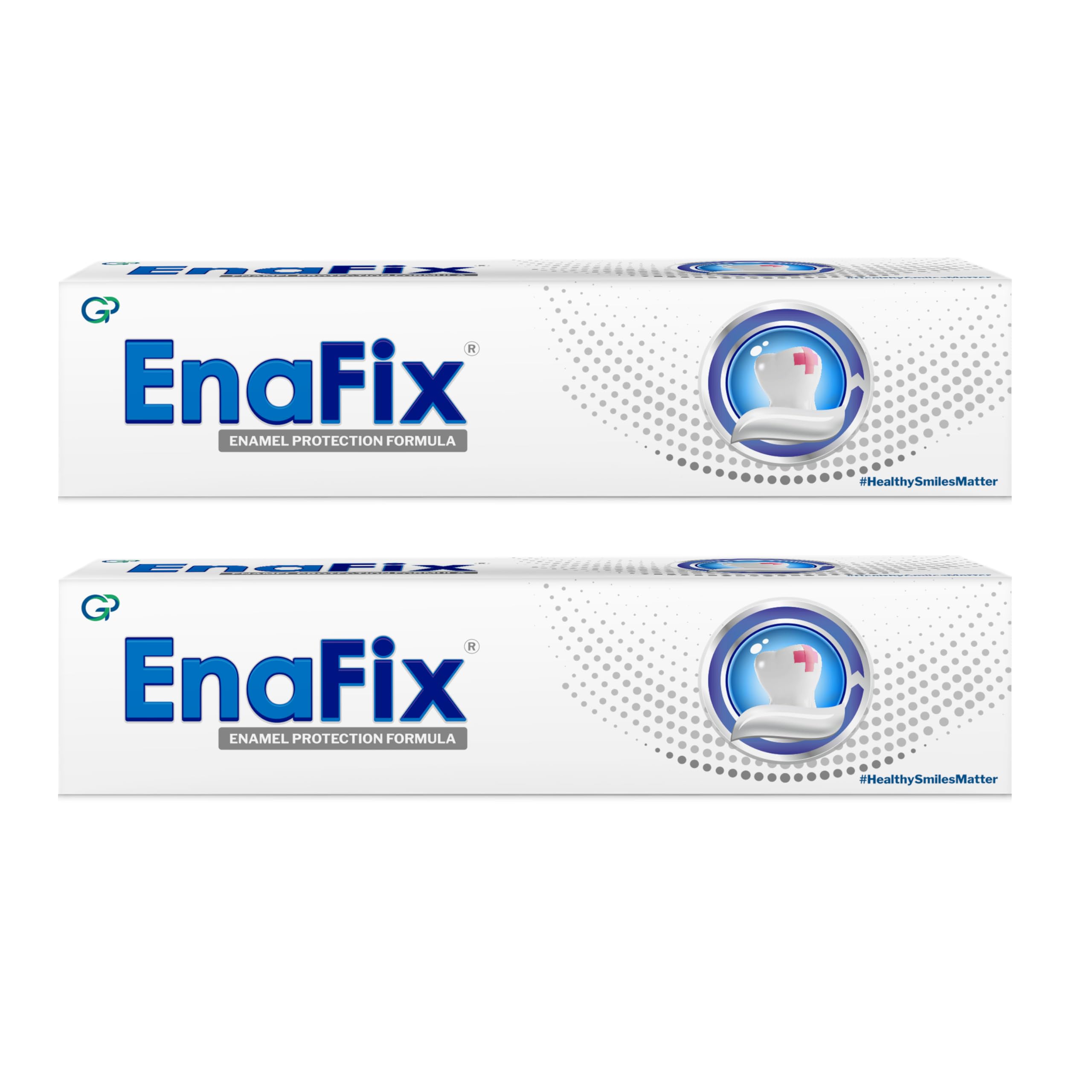 ENAFIX 虫歯防止オーラルケア歯磨き粉 | フッ化物不使用の歯磨き粉 カルシウムとリン酸塩を含んだエナメル質の再石灰化と虫歯との闘い用 (2個パック) 各70G