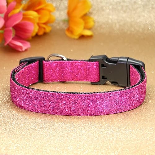 Miniatura 6 de TDTOK Collar básico para perro brillante, cómodo y duradero para perros pequeños, medianos y grandes con hebilla de plástico ecológica, collares de