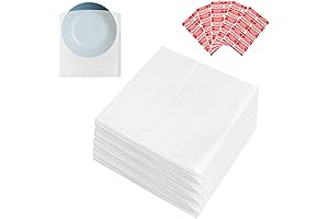 14x14 Foam Pouches for Packing Dishes with Fragile Labels