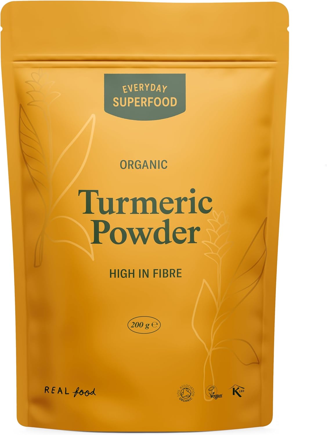Organic Turmeric Powder 200g Premium (High Naturally Occurring Curcumin