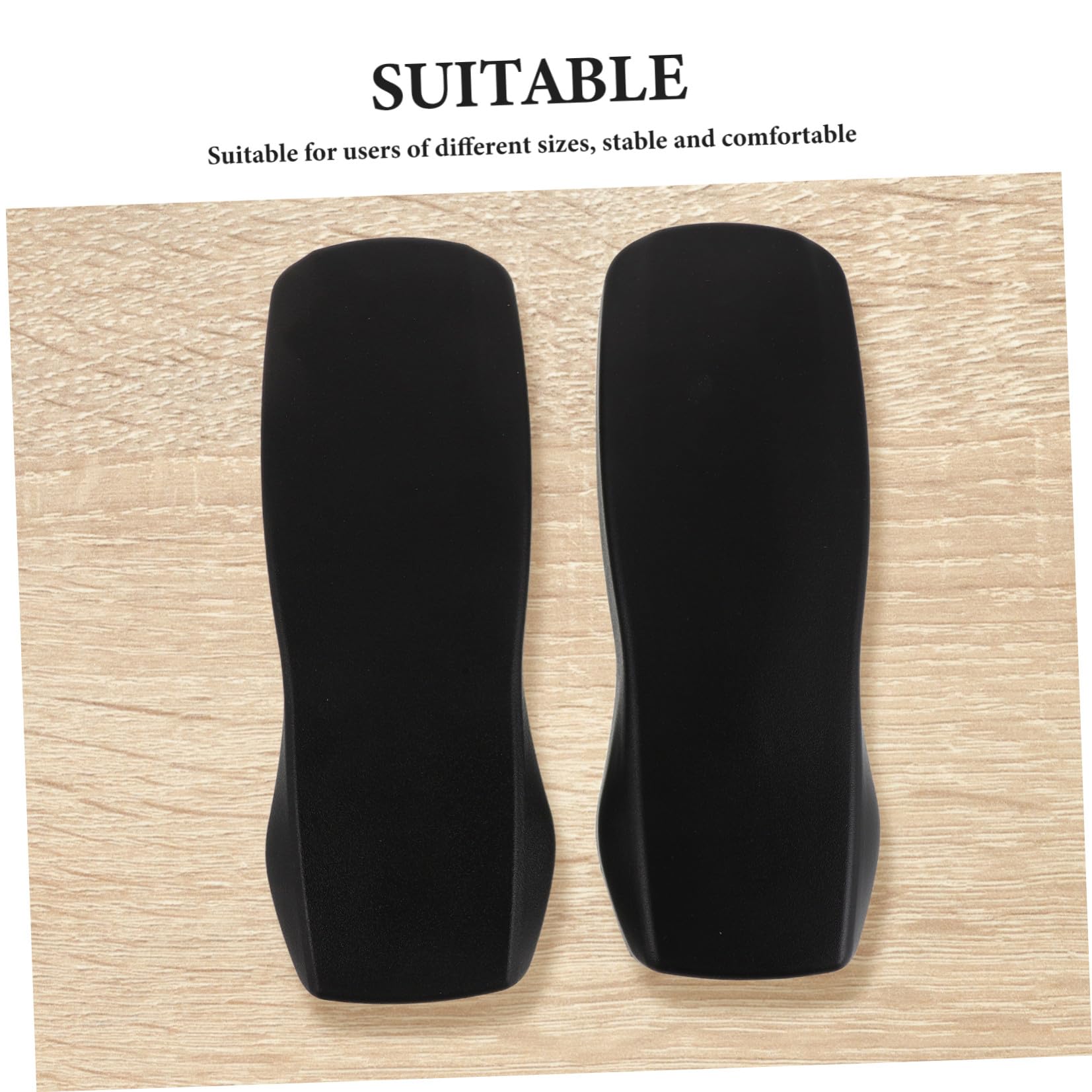 TOYANDONA 2 Piezas Almohadilla para Reposabrazos de Silla de Oficina Reemplazo del Reposabrazos PU Negro 26x9,2x2,5cm Distancia de Montaje 4 para Silla de Oficina