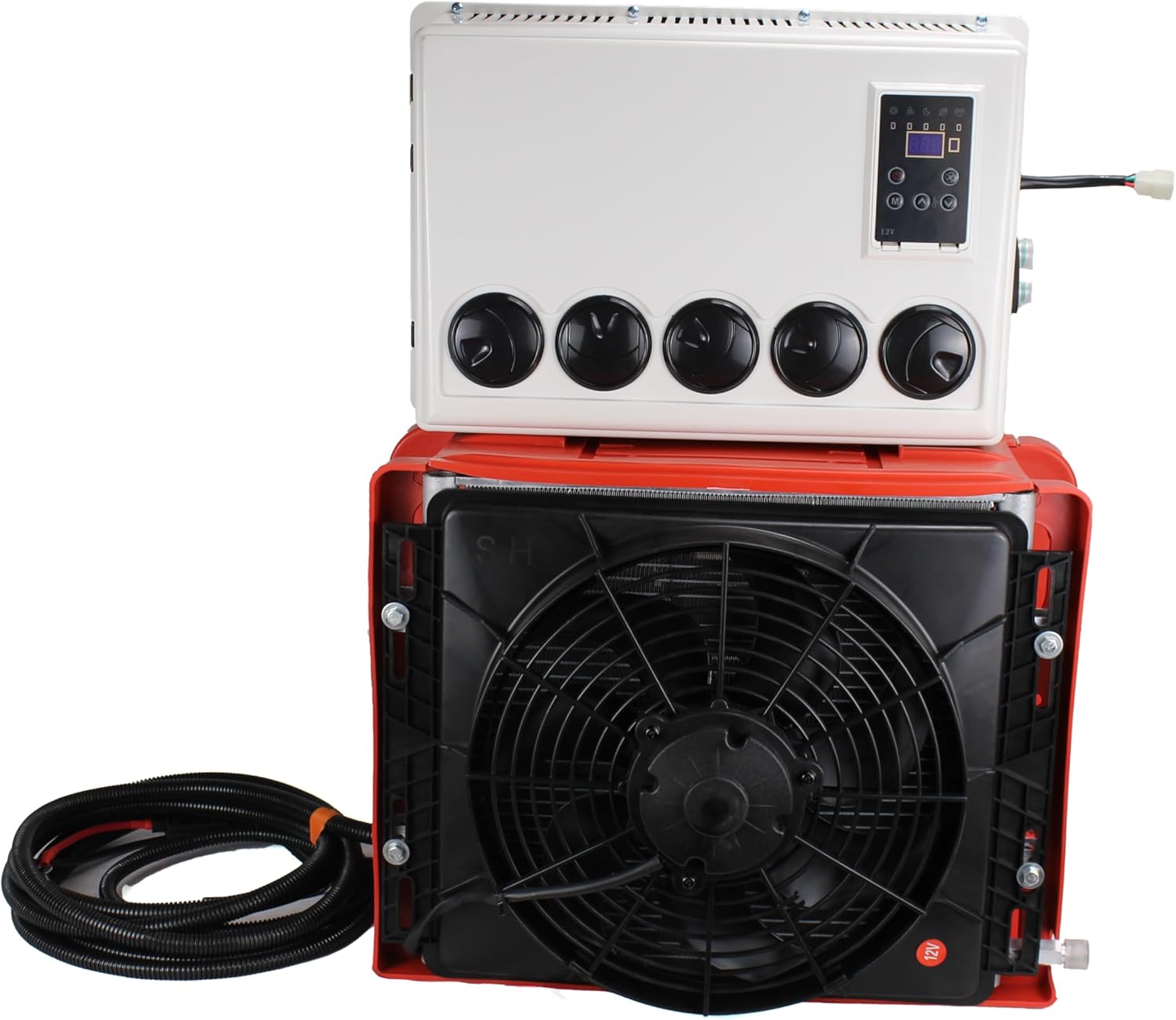 12V RV Air Conditioner, 1800W Cooling Power,Split Type AC Unit Fits for RVs, Vans, Semi Truck, Cranes, Construction Vehicles, Excavators, Harvesters