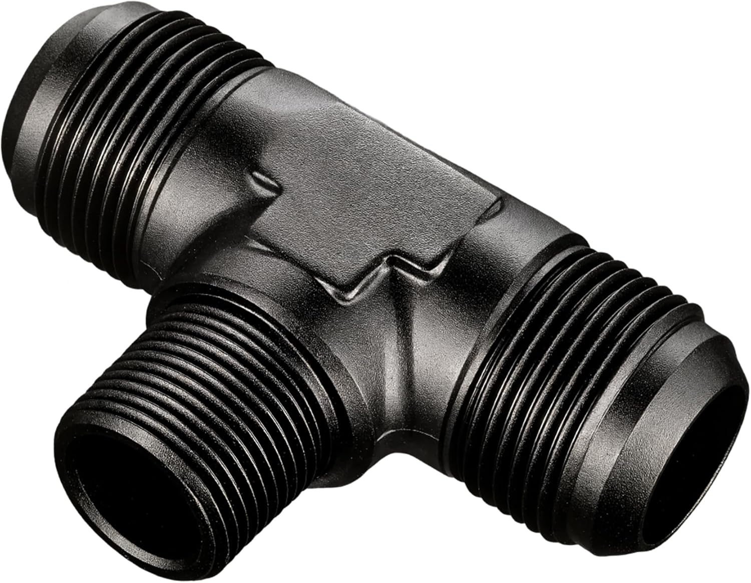 EVIL ENERGY 16AN Tee Male Flare to 3/4 NPT on Side Branch T Fitting Adapter Aluminum Black