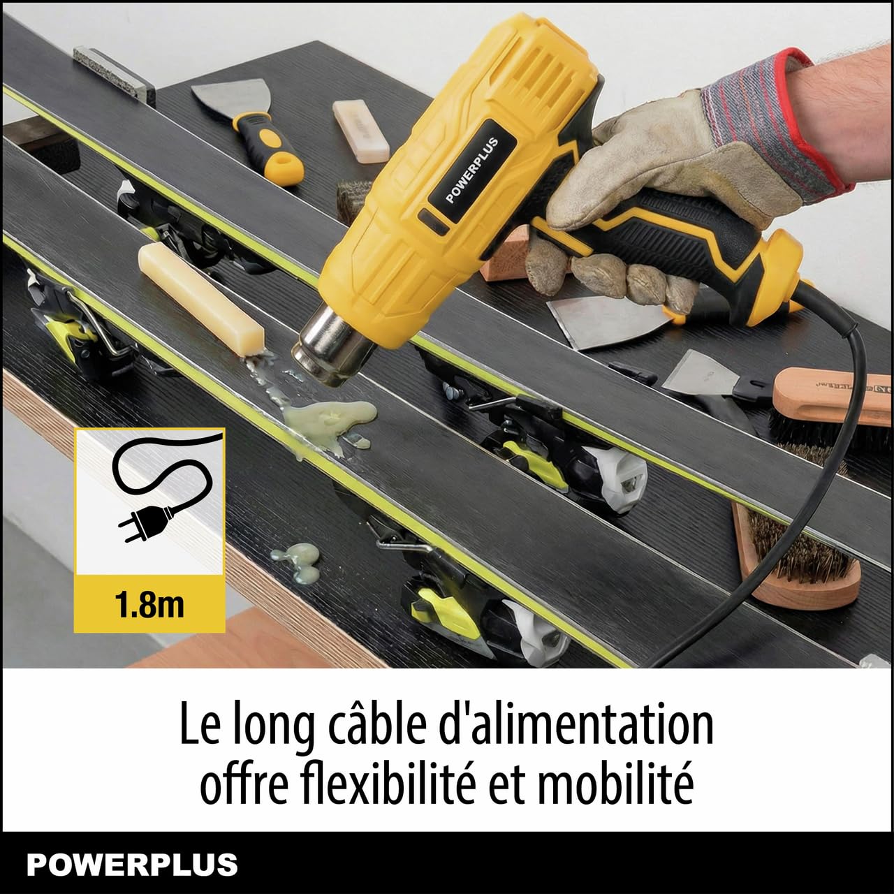 Powerplus Décapeur thermique POWX1015 - Décapeur thermique 2000W - 3 acc.
