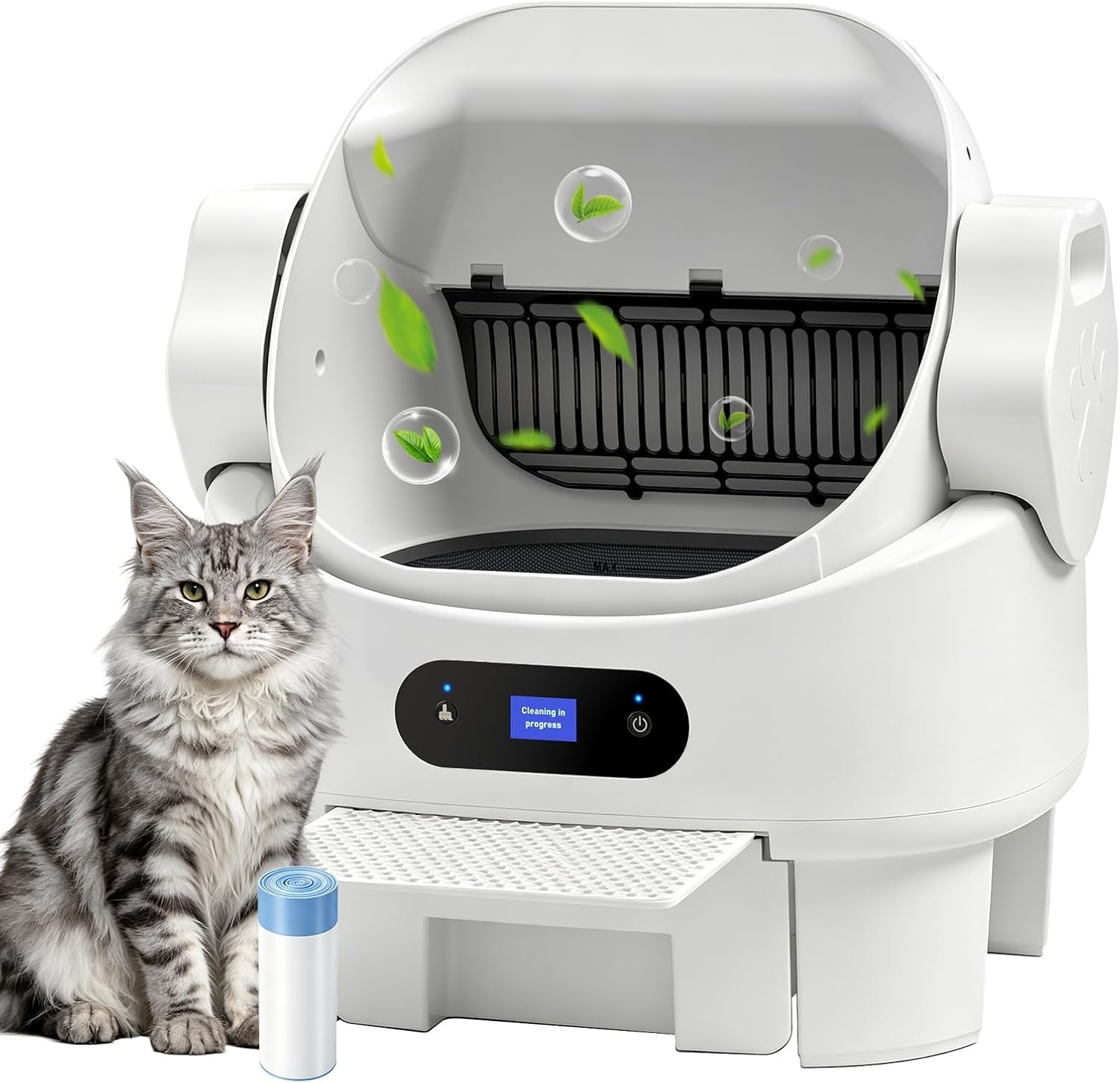 Self-Cleaning Auto Litter Box Enclosure, Open-Top
