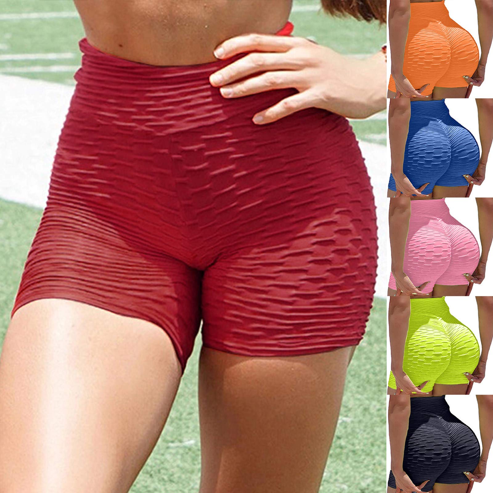 Damskie legginsy sportowe Skinny Slim Fit spodnie do fitnessu do treningu joggingu jogi krótkie spodnie z wysoką talią