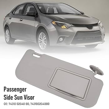 Amazon.com: Front Right Passenger Side Sun Visor, Gray Right