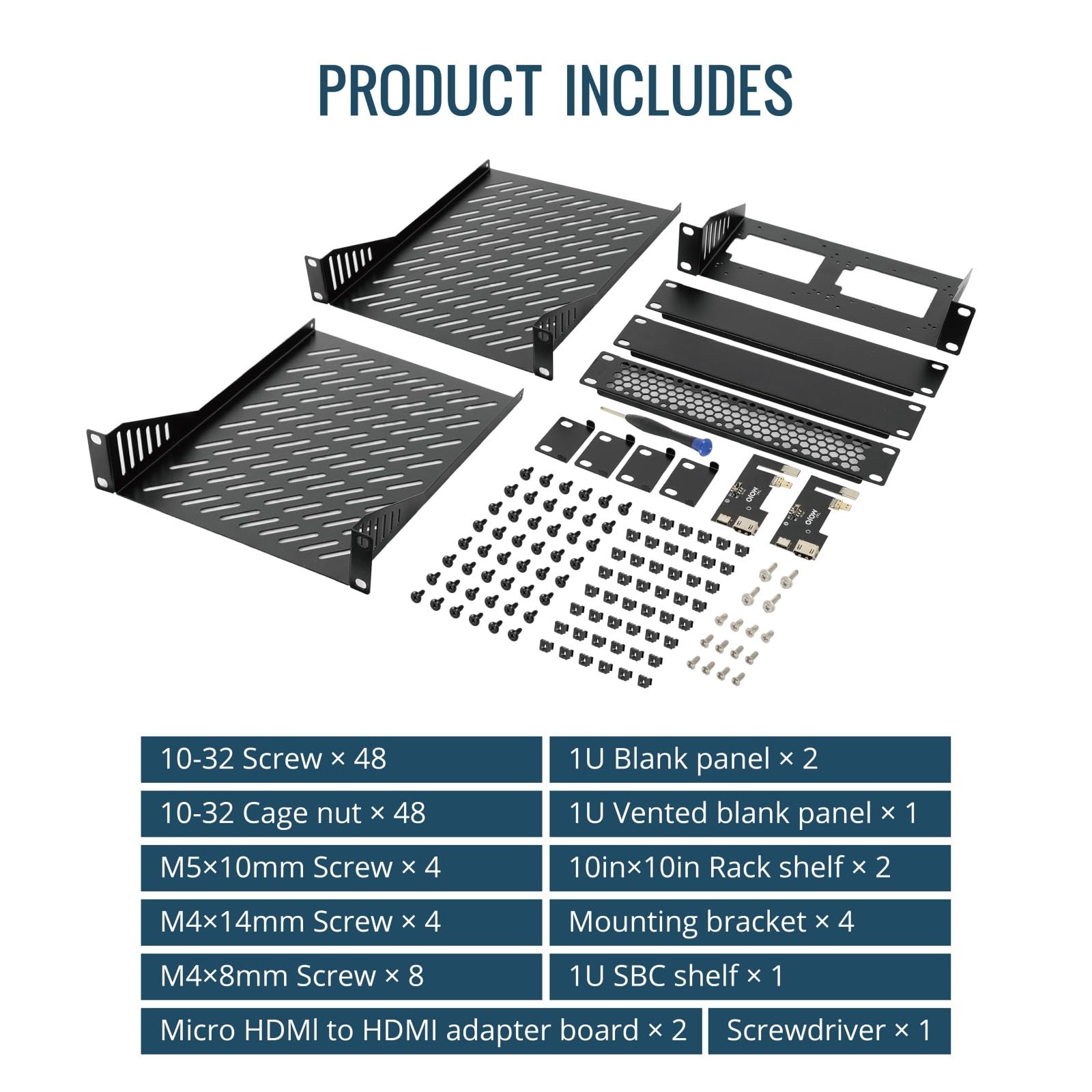 Tecmojo Rack di rete 12U, mini server rack con 2 pannelli traslucidi laterali e 2 maniglie superiori, profondità 26 cm, per apparecchiature IT e dispositivi A/V da 10", bianco