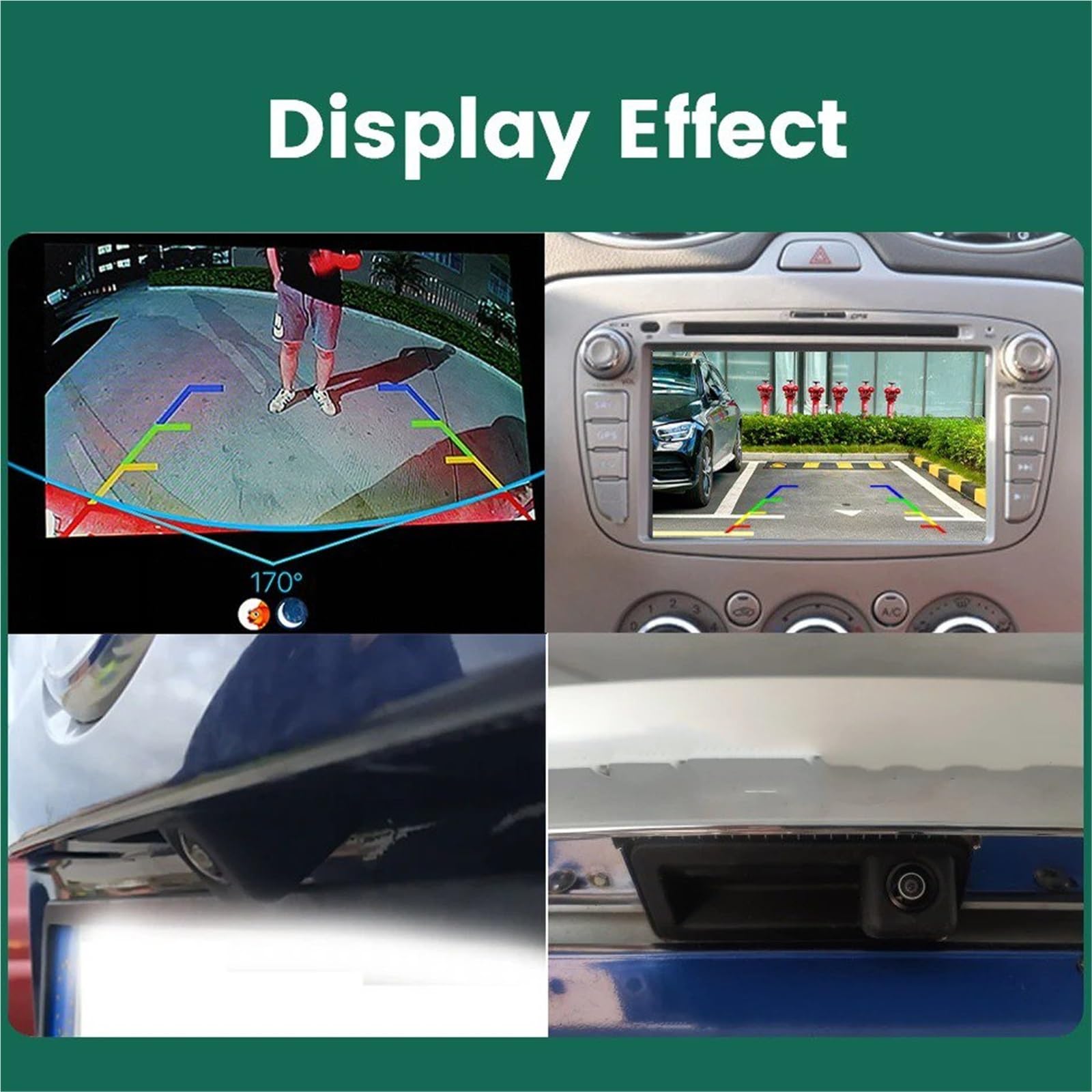 Telecamera Parcheggio Per Ford Per Mondeo MK4 Per CHIA-X Per Fiesta ST Per Focus 2007-2017 Telecamera Posteriore Per Auto 170° 1080P