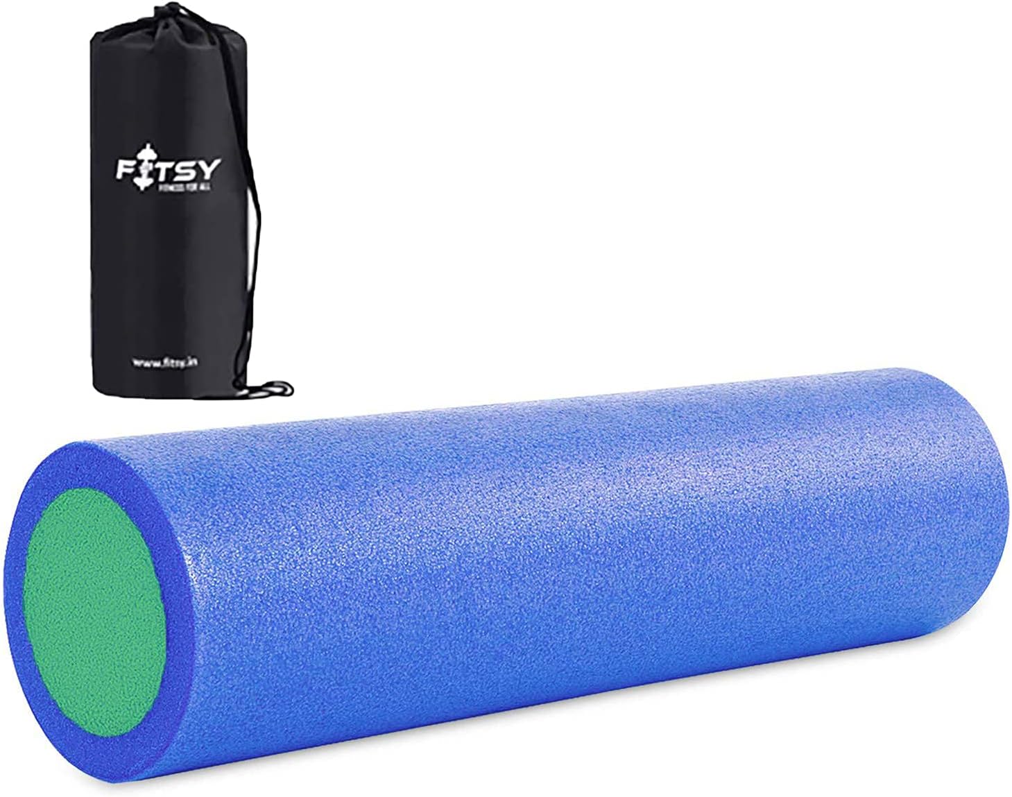 Fitsy Health & Fitness Massage Gym Physio EPE Deep Tissue Yoga Foam Roller, 24 Inches - 60 cm (AR-3310-BLGR), Blue (24 inches), Large