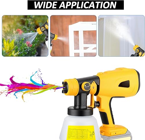 Miniatura 7 de RYOBI - Pulverizador de pintura inalámbrico de repuesto para batería máxima de 20 V, pulverizador de pintura eléctrico de mano con contenedor de