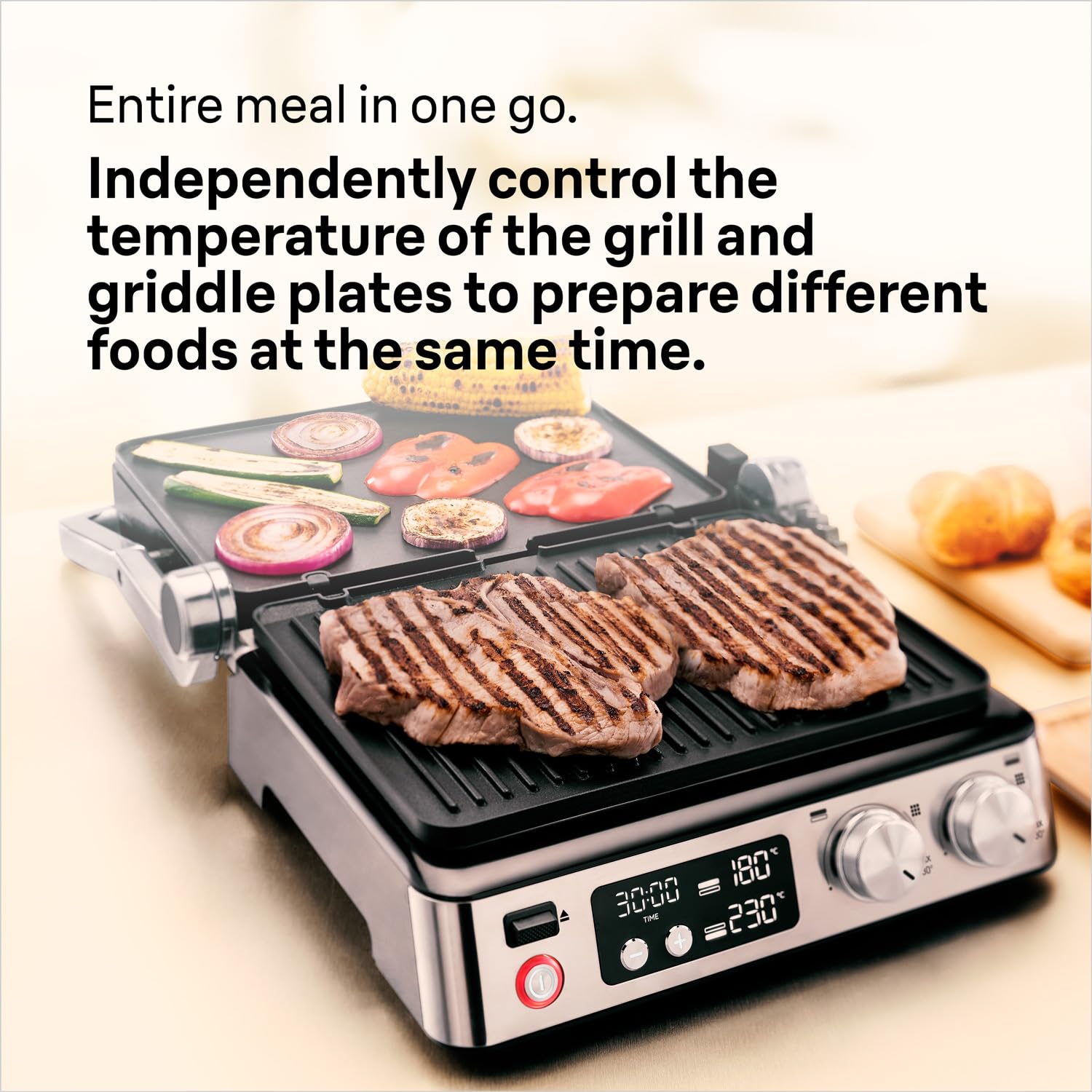 Braun MultiGrill 7 CG7040BK, Electric Grill with Electronic