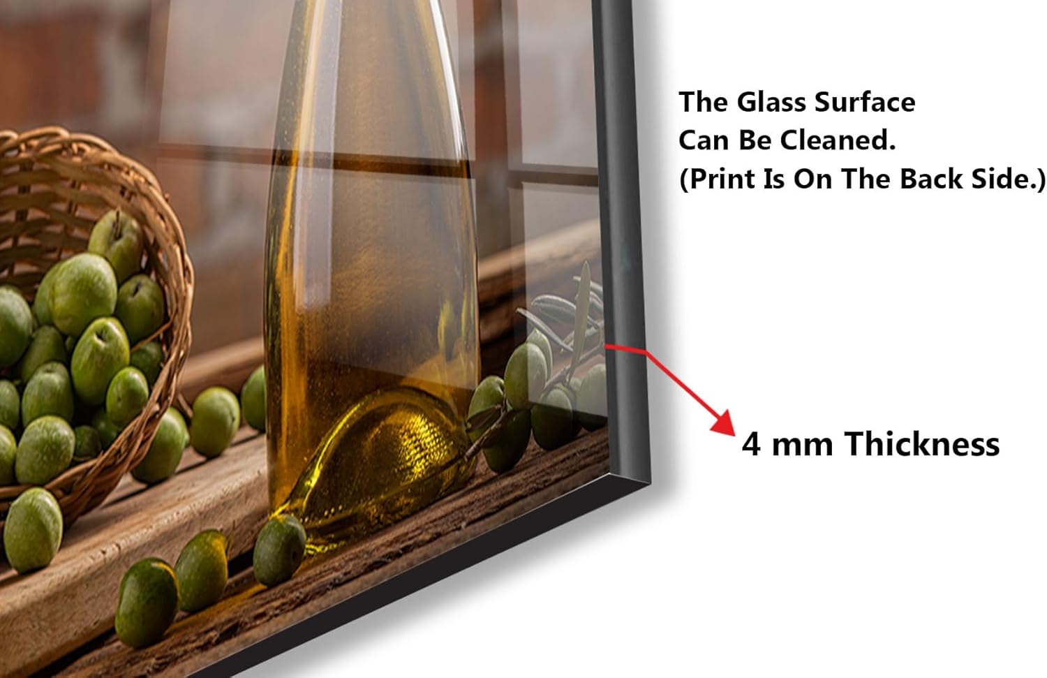 Myphotostation.com 30Wx58H'' Tempered Glass Stove Backsplash Kitchen Tile Decor Stove Back Cover Glass Splashback Tile for Stove Top Cover Toughened Glass Cooker Protector 32