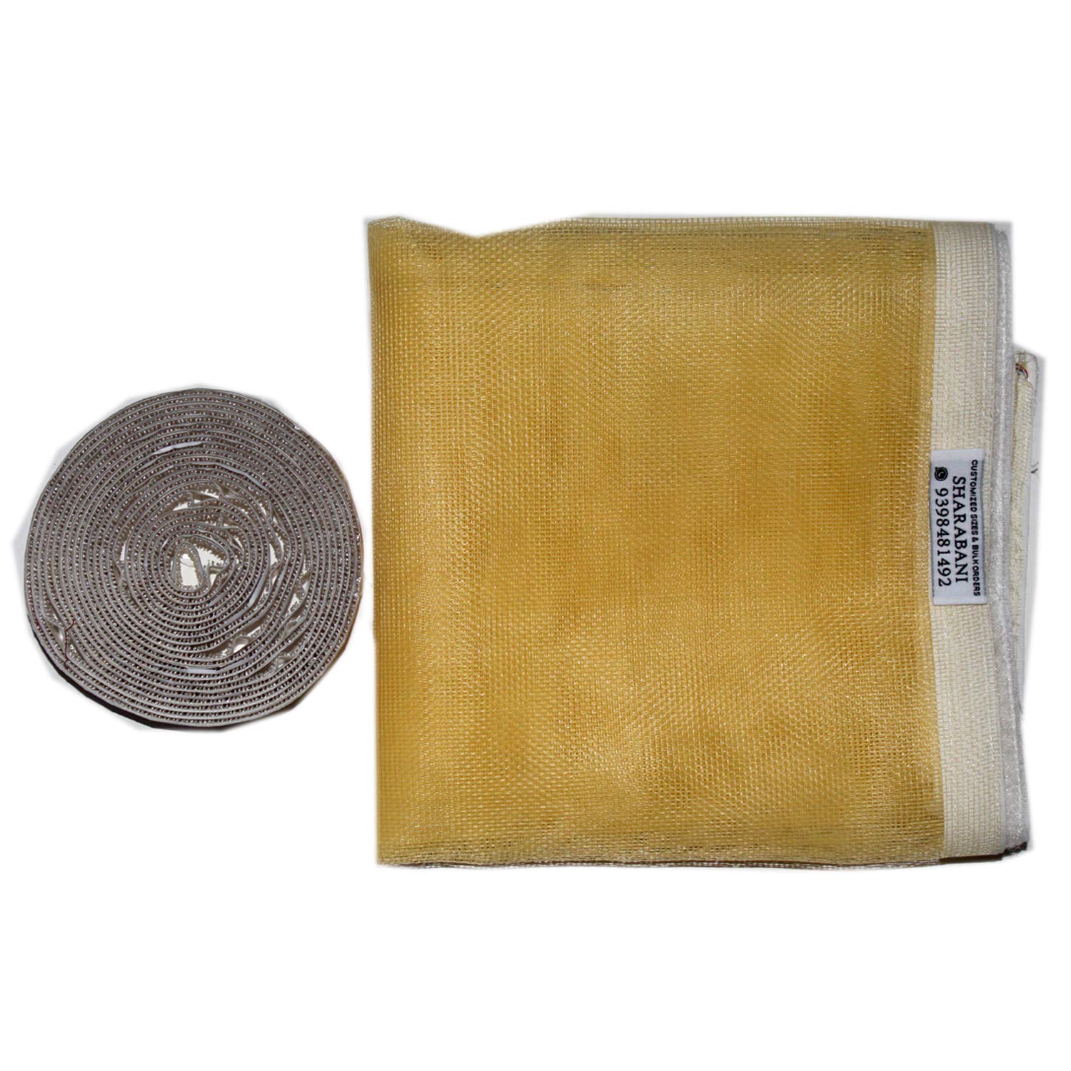 Sharabani Heavy Quality PVC Coated 120 GSM FIBREGLASS Window Insect Mosquito Mesh Net Stitched Net Screen with Hook & Loop (4x4ft) Beige Colour (B07XQJ3WLB) Amazon Price History, Amazon Price Tracker