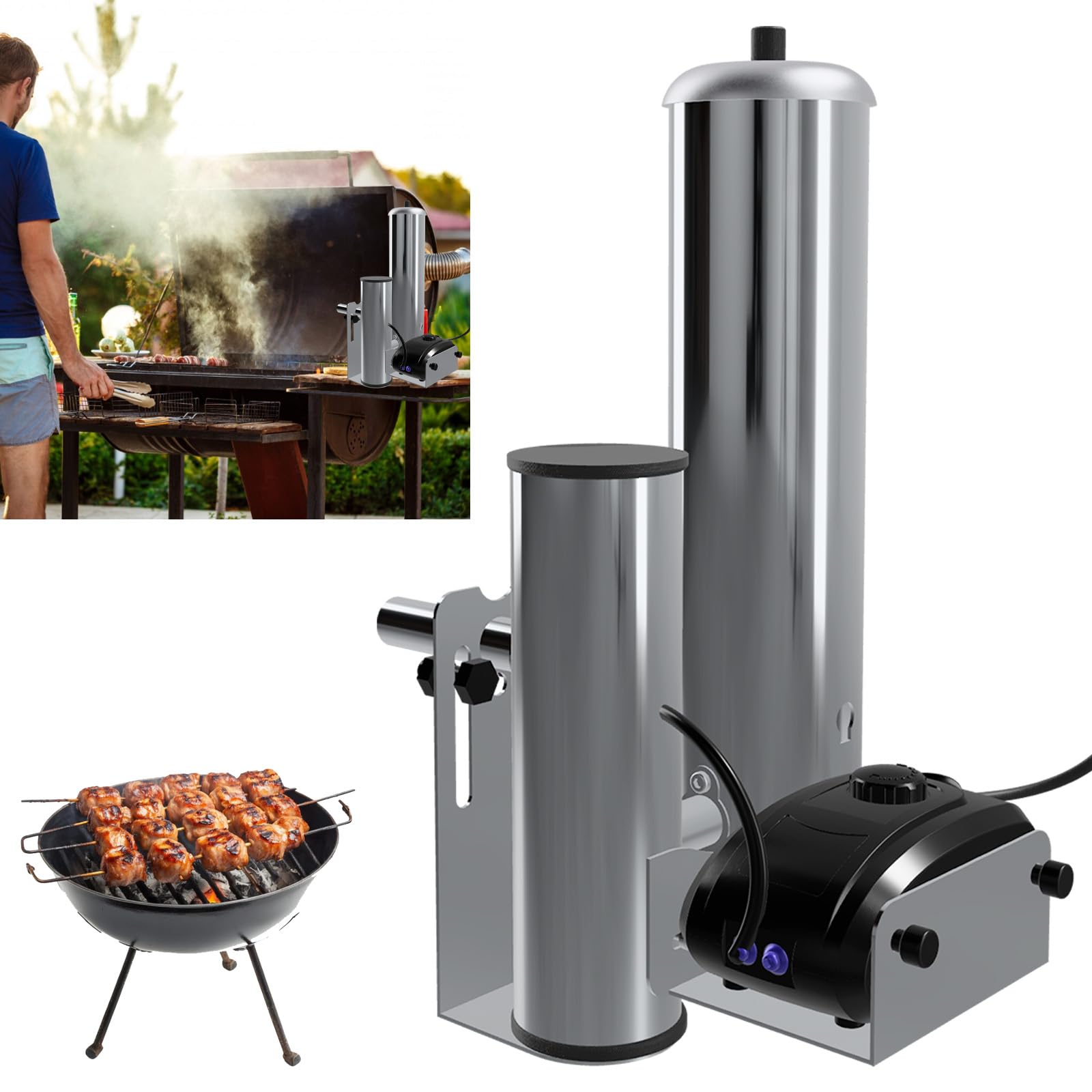 Edelstahl Kaltrauchgenerator, Tragbares Räucherofen Elektrisch Zum Räuchern von Lebensmitteln und Fleisch, BBQ Rauch-Erzeuger, Rauchgenerator zum Räuchern von Lebensmitteln, Fleisch, Fisch, BBQ