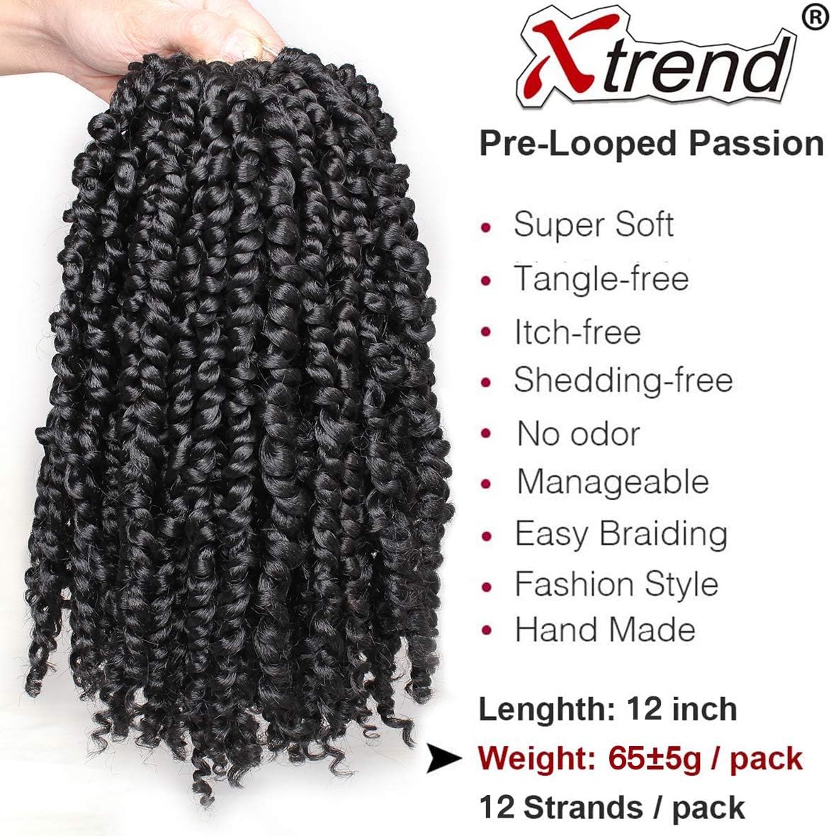 Xtrend 12 inch Short Pre Twisted Passion Twist Hair - Image 4