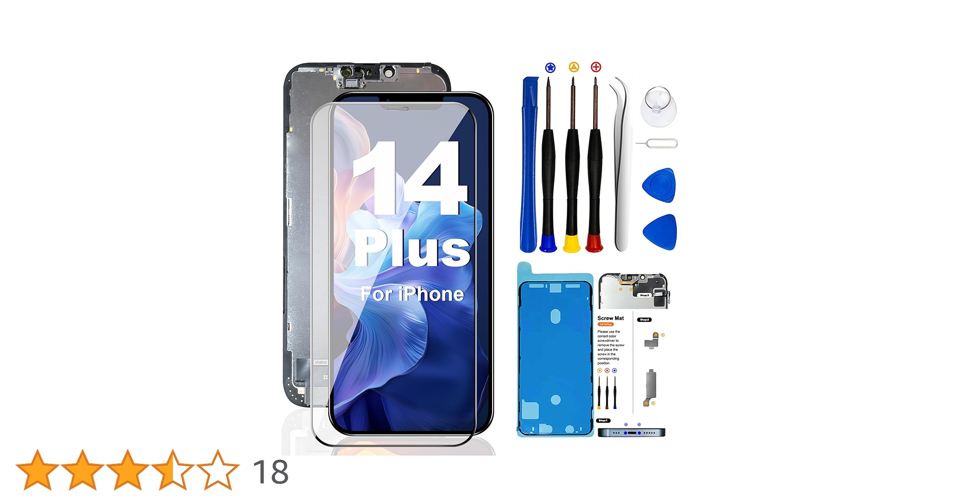 for iPhone14 Plus Screen Replacement Kit 6.1inch for iPhone14 Plus