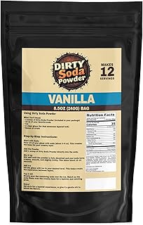 Dirty Soda Mix – Shelf-Stable, No Syrup or Creamer Needed – Creamy Flavor Powder for Soda Shops, Food Trucks & Cafes. Dirty Soda At Home (8.5oz Bag (12 Servings), Vanilla)