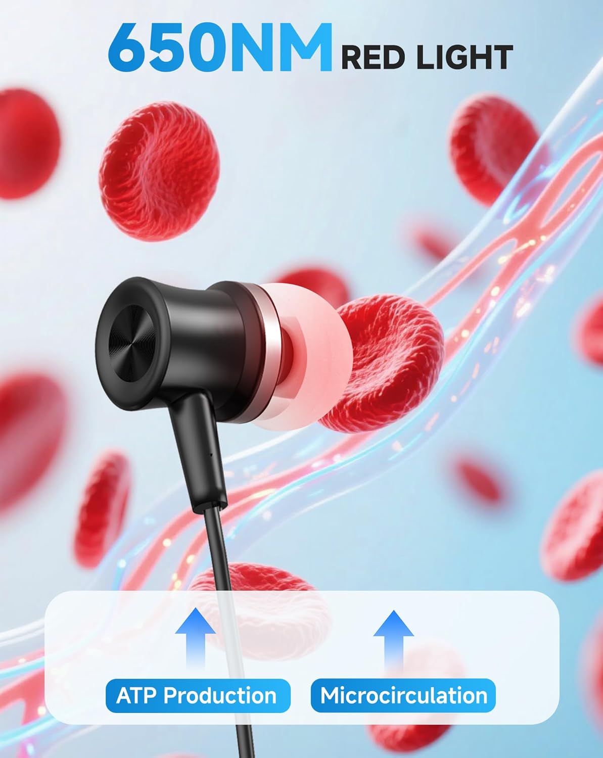 Ears & Nose Red Light Therapy Device 650nm, 2-in-1 Red Light Therapy for Ears & Nose, Rehears Red Light Therapy - Image 2