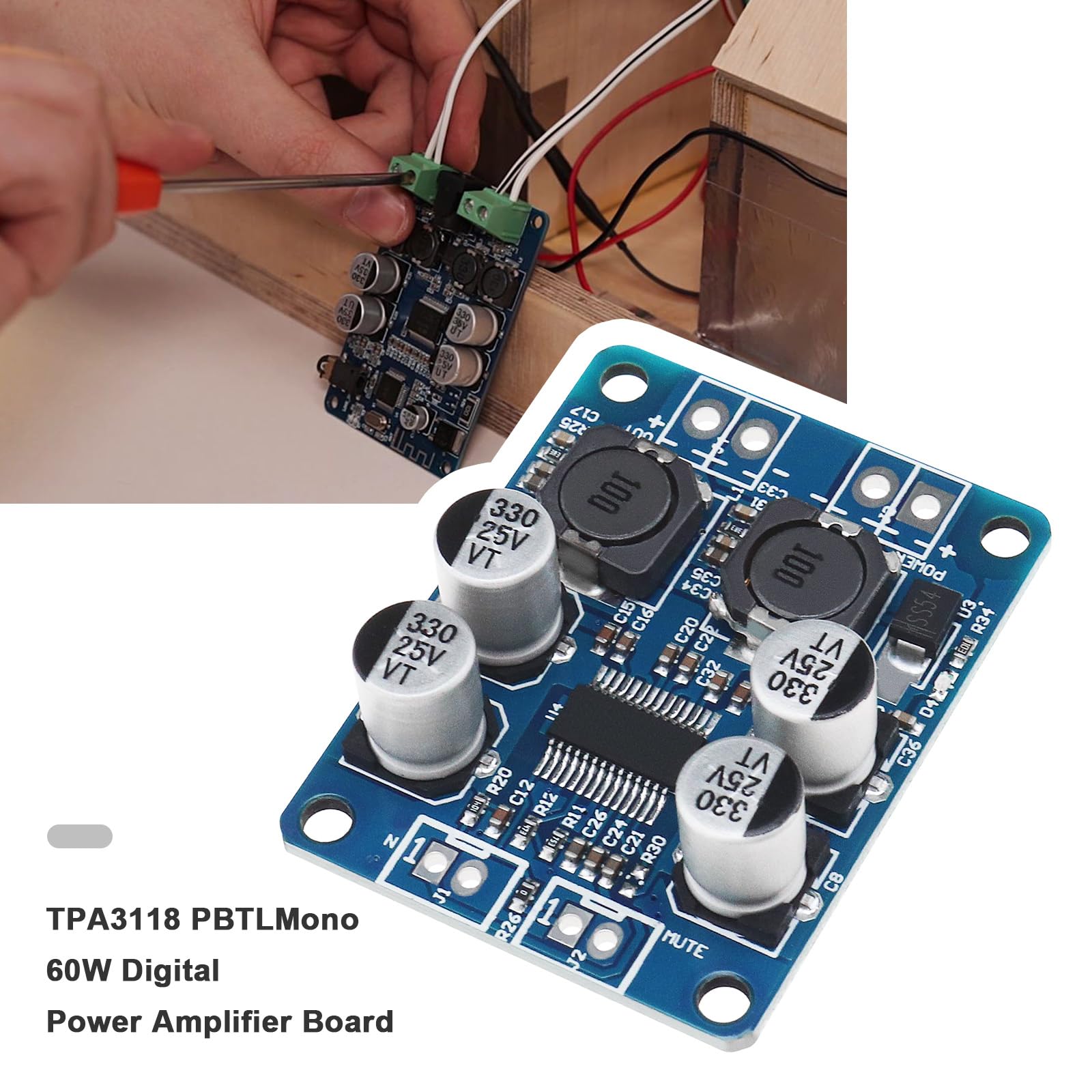 TPA3118 Audio Amplifier PBTL Single Digital 60W Mono Digital Audio Amplifier Board AMP Module