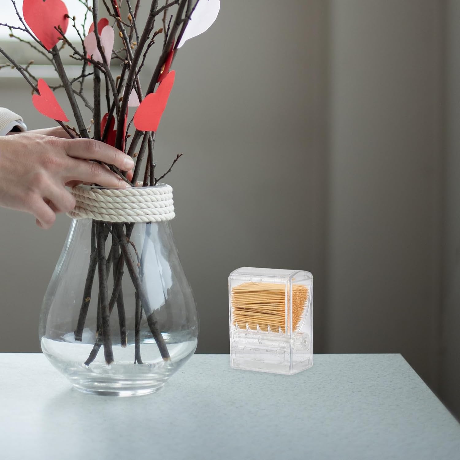 Automatic Toothpick Dispenser Holder Portable Toothpick Storage Case Stylish Container for Home and Restaurant Use Dining Tables Neat