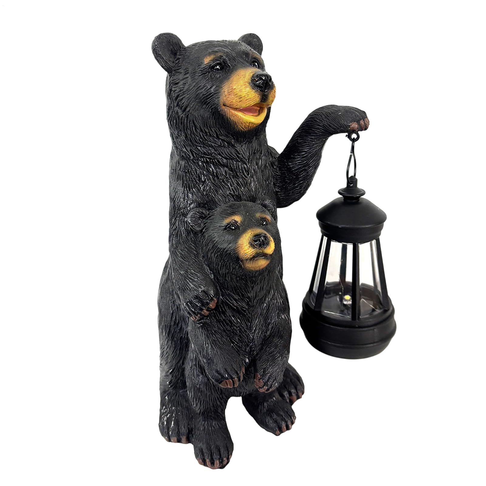 Statue Résine Ours Éclairage Solaire Extérieur Lampe Décorative Jardin