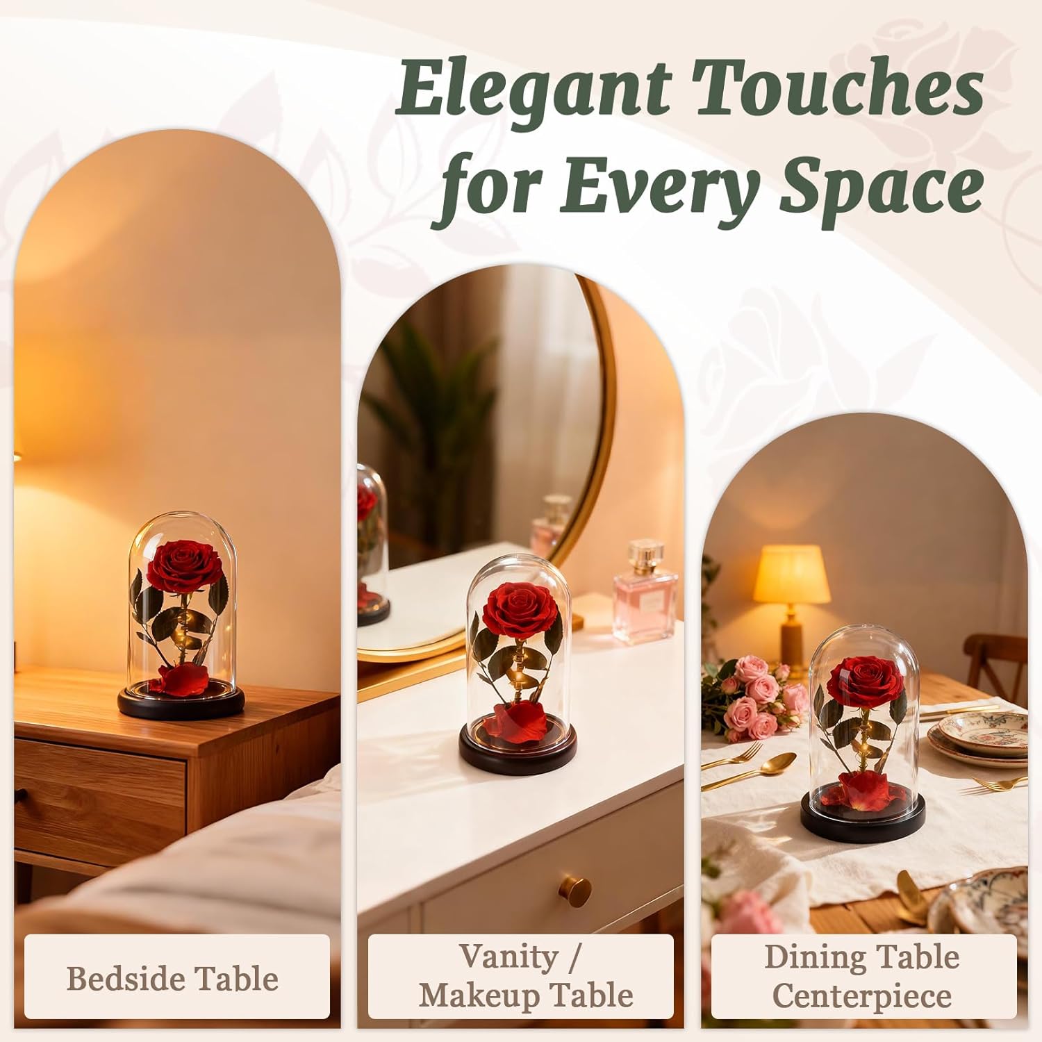 Forever Preserved Roses - Forever Red Rose in Acrylic Dome, Preserved Flowers for Delivery Gifts for Mom Grandma Wife Anniversary Birthday Flowers Gifts for Women Her Girlfriend Valentines - Image 6