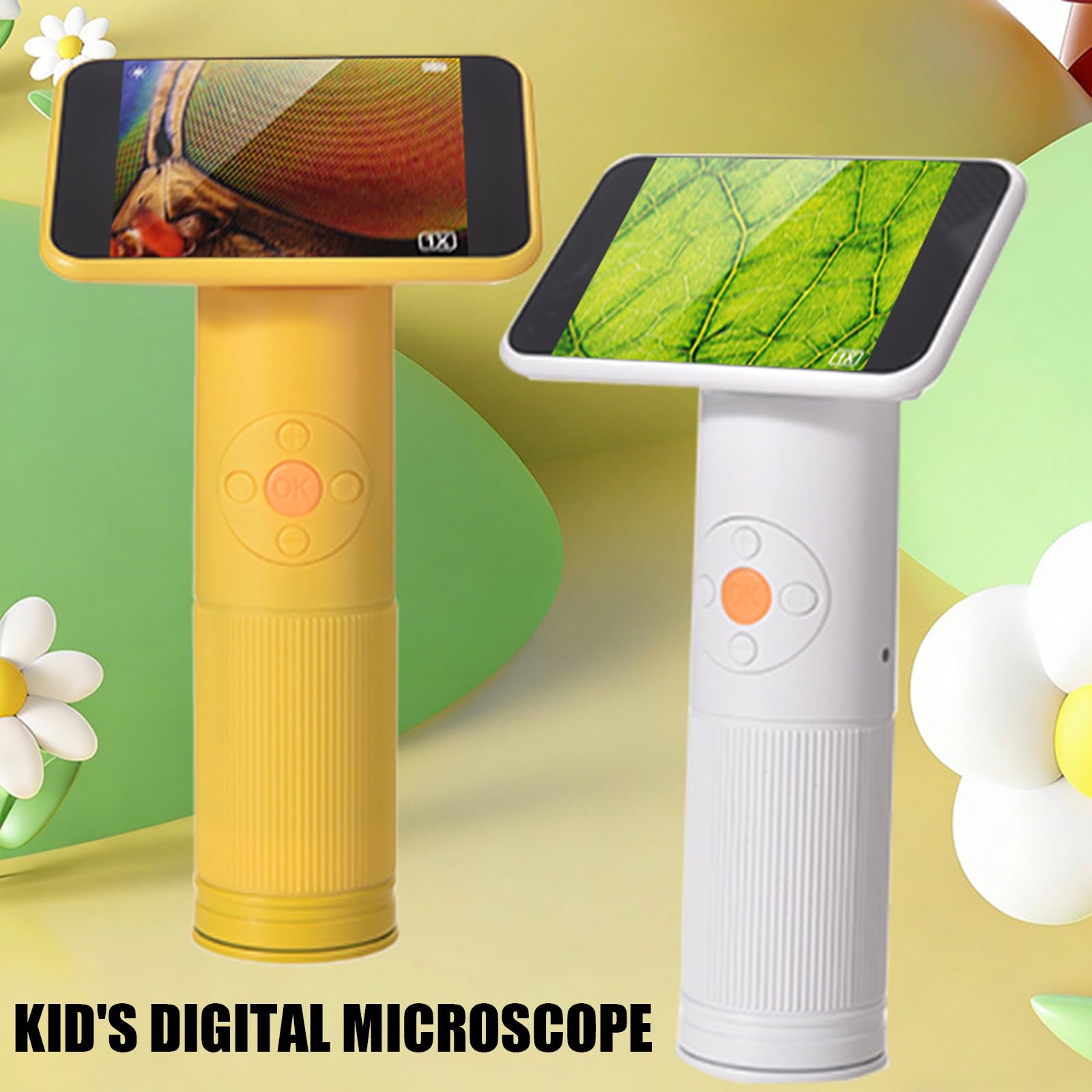 Microscope numérique portatif haute résolution 4K avec, White