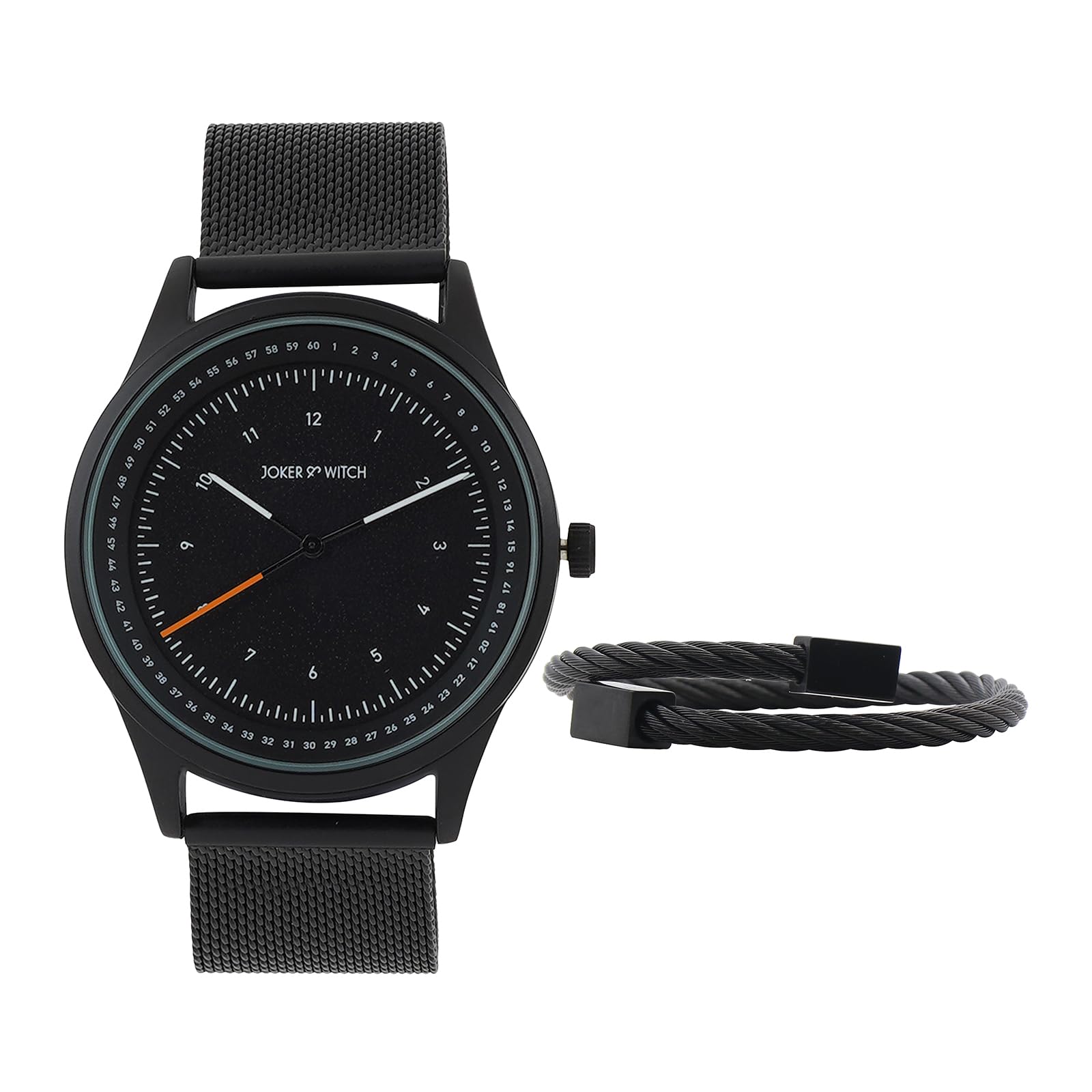 Joker & Witch Analog Black Dial Black Band BRUNO MENS Stainless Steel Watch BRACELET STACK (B0CQTB1P9C) Amazon Price History, Amazon Price Tracker