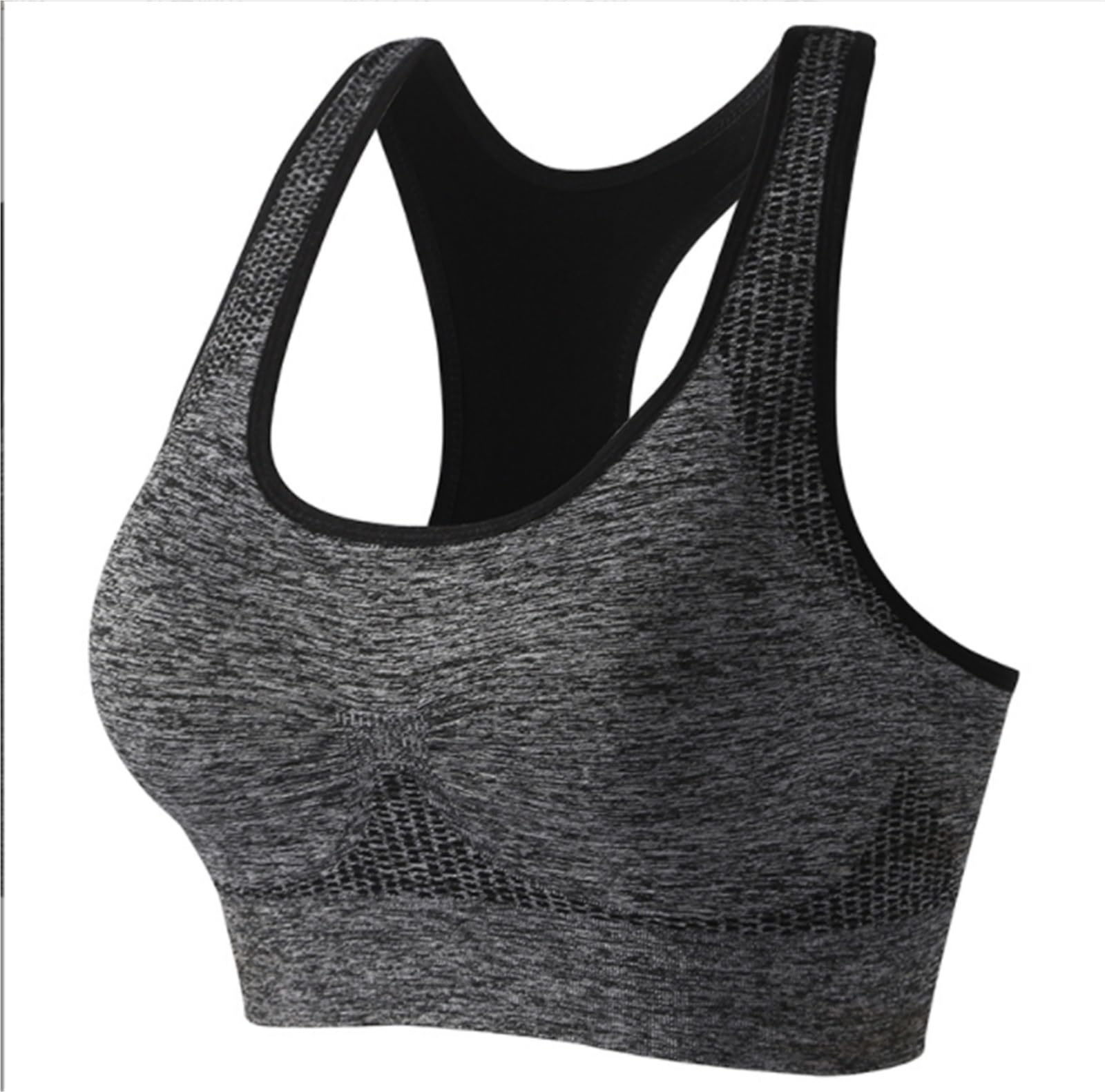 Sujetador Deportivo Sujetador Deportivo Acolchado For Mujer, Transpirable con Espalda Cruzada Sin Costuras For Fitness Y Yoga Mujer(G,Large)
