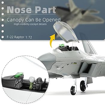 Amazon.co.jp: NUOTIE 1/72 F22 ラプター戦闘機攻撃金属モデル