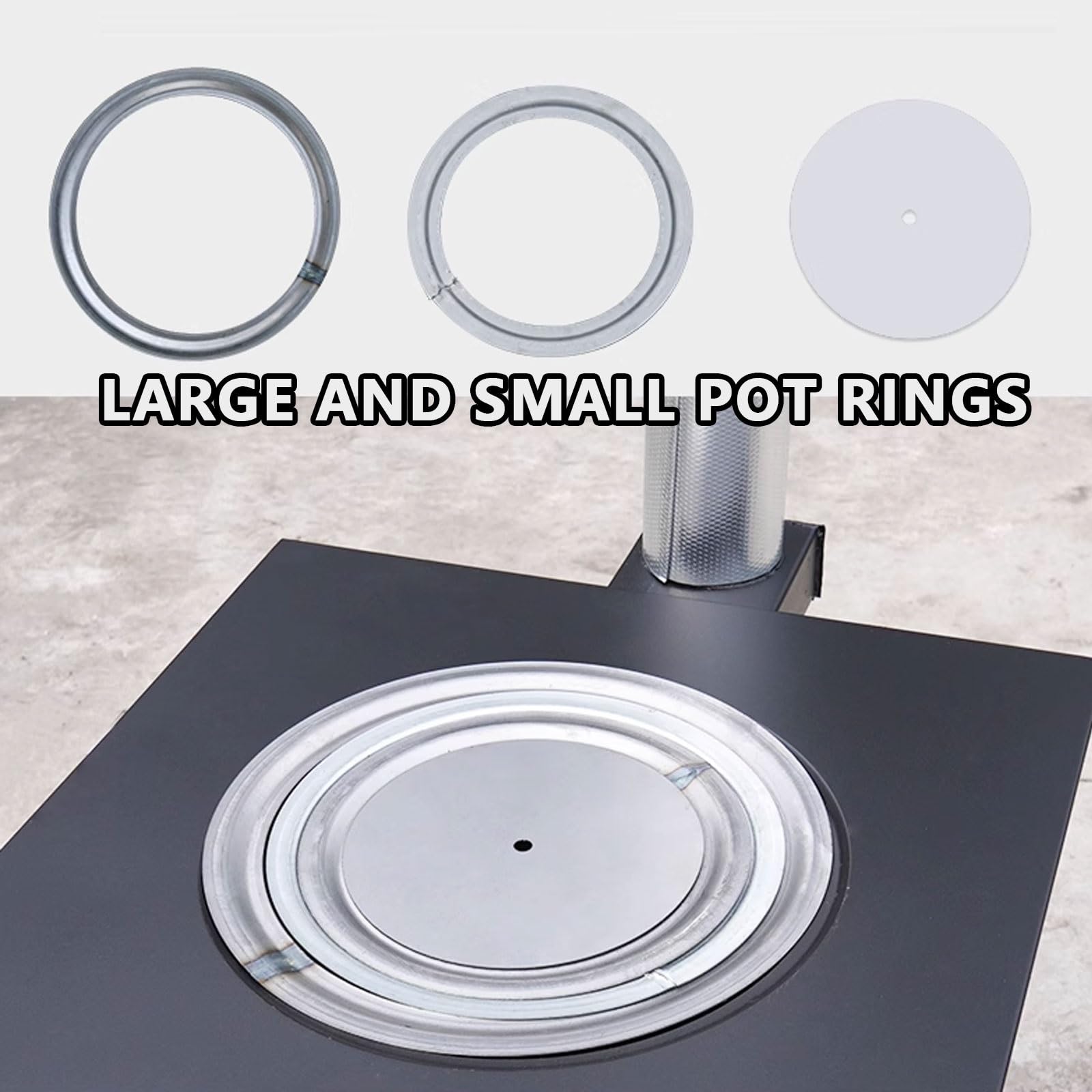 Stufa A Pellet Stufa A Legna for Riscaldamento Interno Include Wok E Canna Fumaria Materiale in Lamiera D'acciaio Adatto A Diversi Combustibili(55 * 58 * 60cm)
