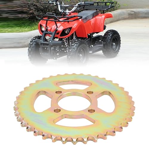 Miniatura 7 de Piñón de cadena para ATV, 40 dientes de acero al carbono delantero y trasero, 4 agujeros, 2.283 in de diámetro dentado para 530 cadenas ATV Quad