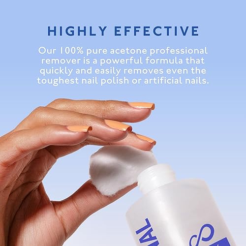Miniatura 5 de Eternal - Acetona 100  pura removedor de esmalte de uñas rápido y profesional ultra potente para uñas naturales gel acrílico laca y pinturas de