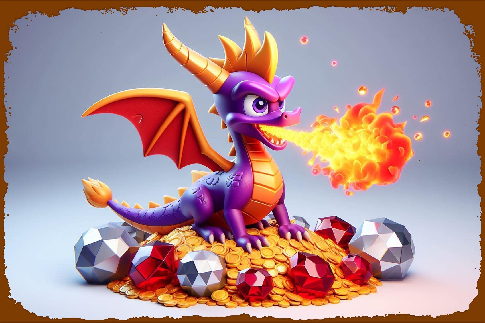 Reignited Trilogy Spyro The Dragon Art Fantasy Home Decor Tin