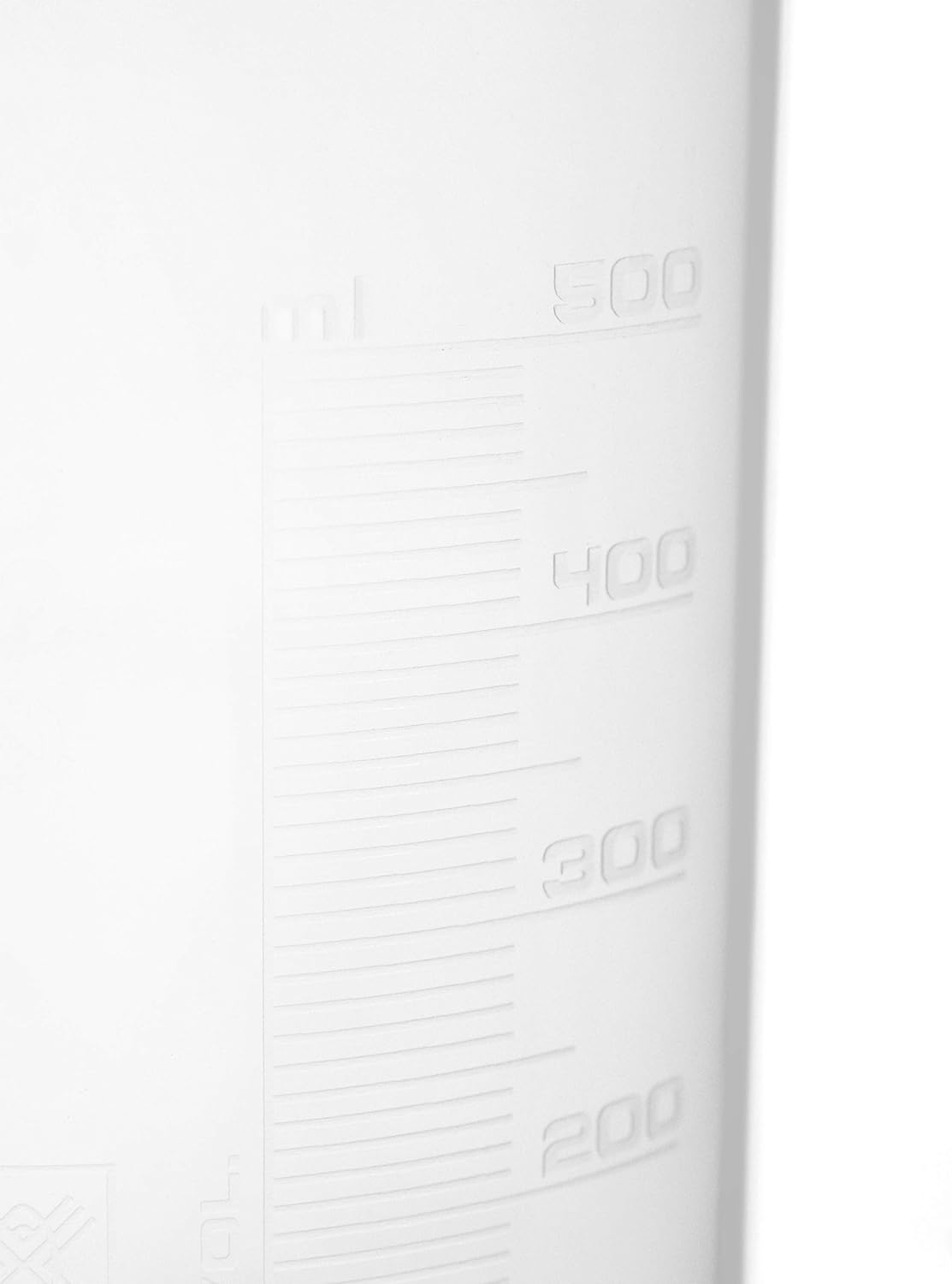 Plastic Beaker, 500ml - Polypropylene Plastic - Raised Graduations, Tapered Spout - Euro Design - Eisco Labs: Industrial & Scientific