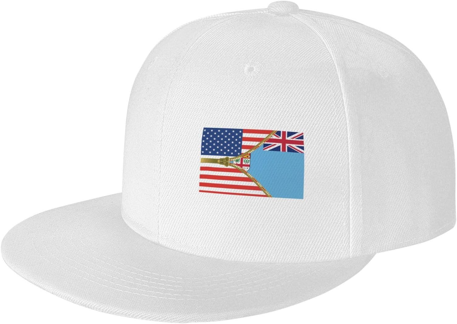 Fijian Flag America Flag Baseball Cap Hip Hop Hats Vintage Classical Style Trucker Sport Hats - Image 2