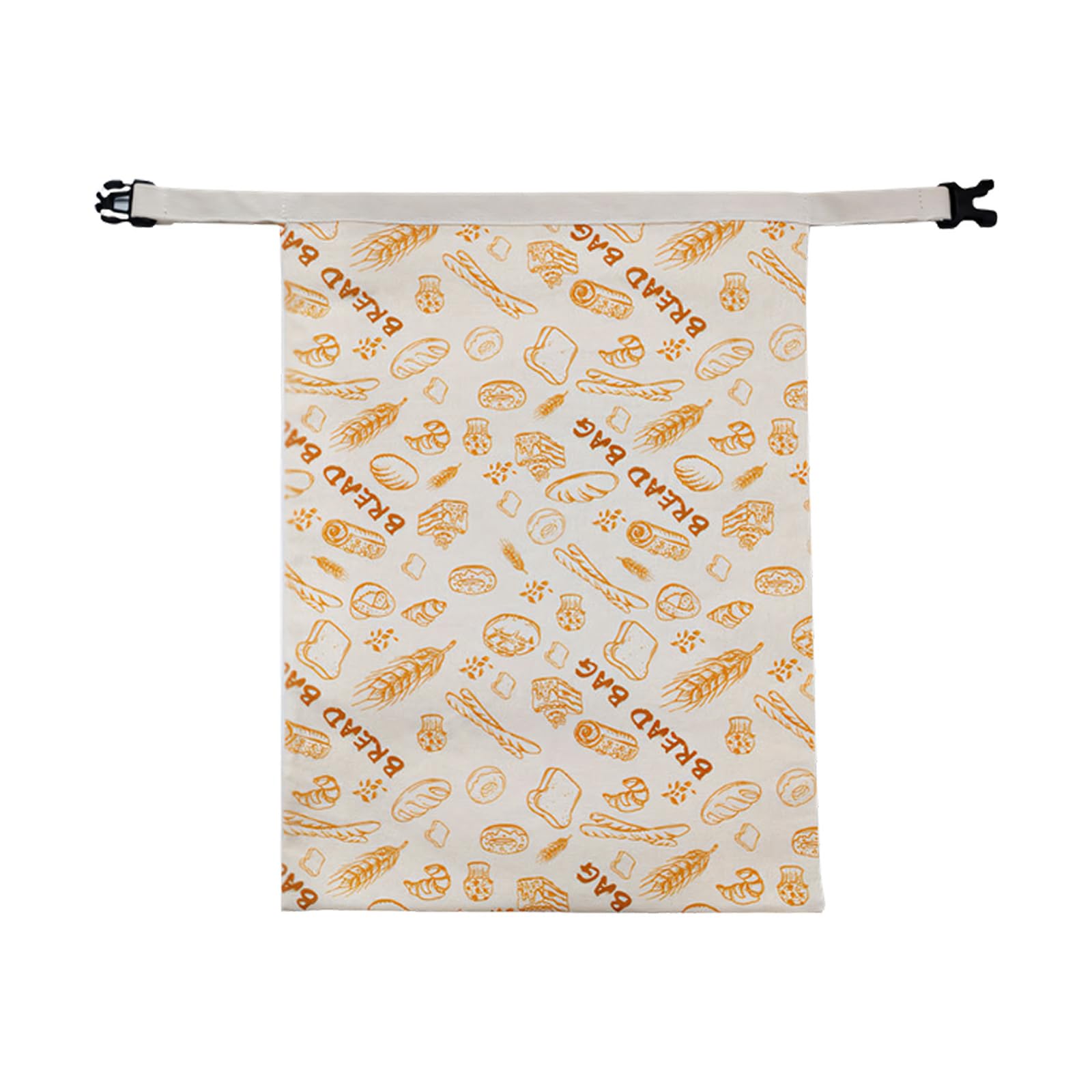 Plcpdm Bread Wheat Outer Bread Storage Bag With Wax-Lined Lining, Clip Strap Pouch For Kitchen Pastry Organization Bread Storage Bag Kitchen Pouch Cotton Wax Lined Pastry Keeper Loaf Holder Clip Strap