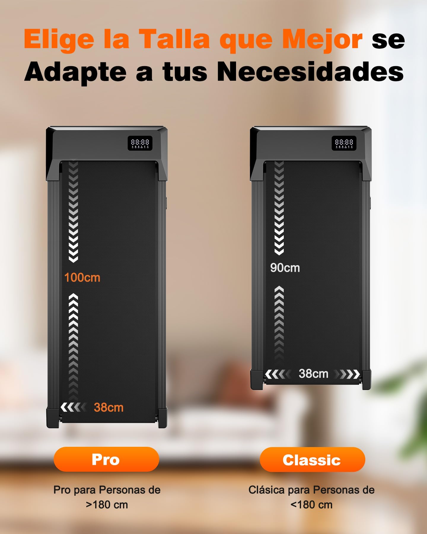 Superun 3,0 HP Cinta de Correr Plegable para el Hogar de Alta Tecnología, 136KG Treadmill, 2-en-1 Cinta de Andar Que Ahorra Espacio con Control App, Cursos de Entrenamiento y Carreras Multi-Curso
