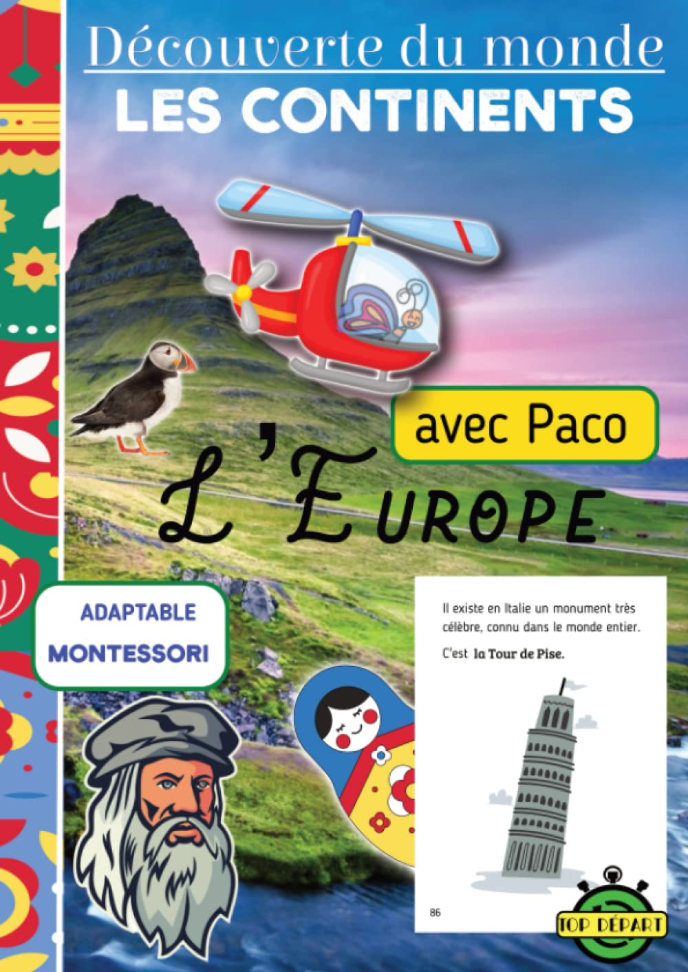 Je découvre les continents avec Paco - L'Europe: Cahier de géographie pour Découvrir le Monde, adaptable avec le Matériel MONTESSORI