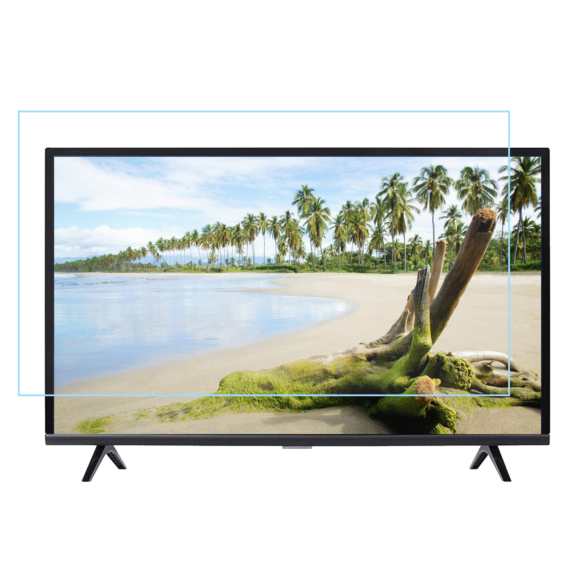 Jqzwxx Blue/Light Tv Screen Protectors, 43-65 Inch Anti- And Anti-Glare Eye Protection Monitor Protection Film, Anti Scratch Matte Film, For Samsung, Hisense, Sony, Lcd, Etc / 55In1221x689mm