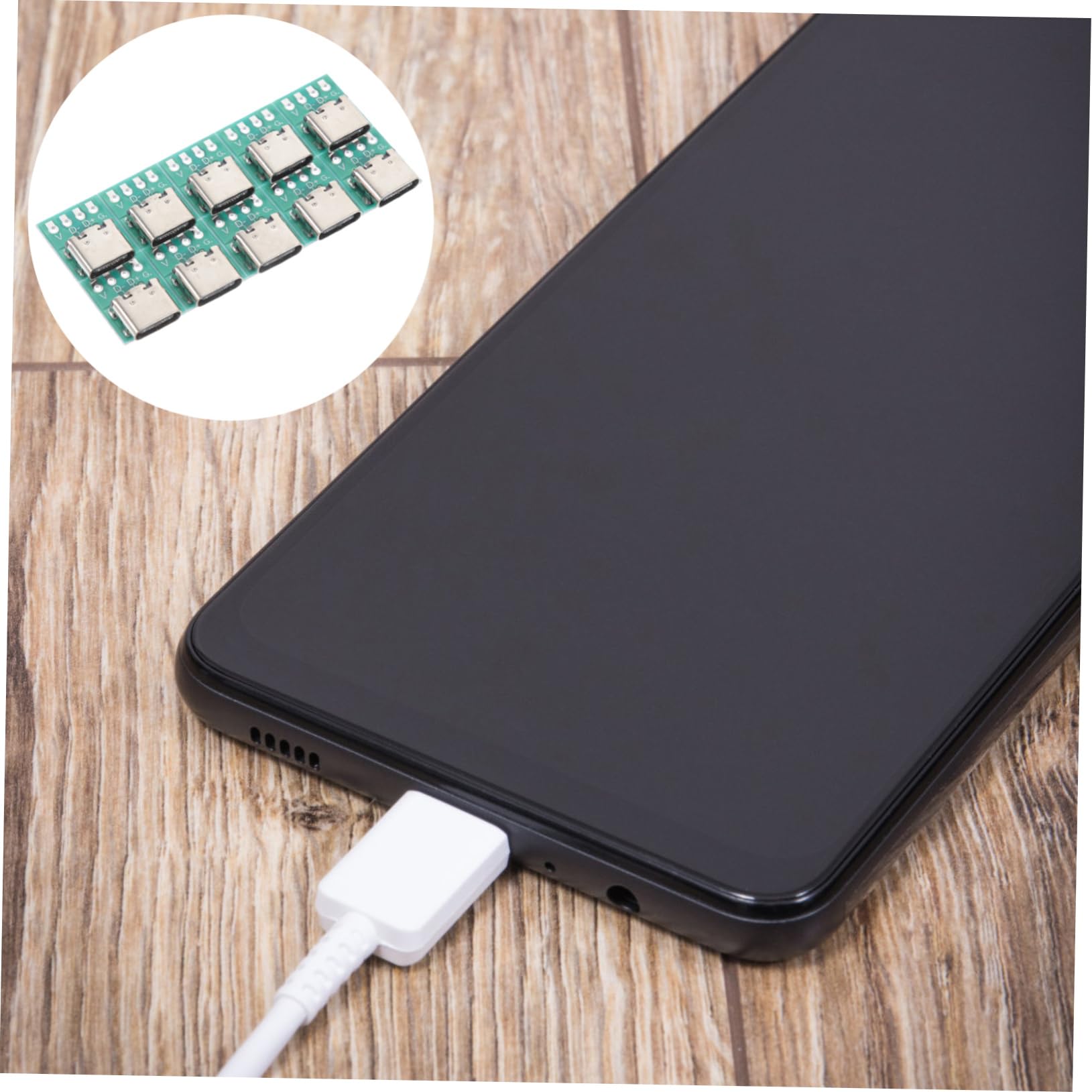 Angoily 10pcs USB c Connector Board Type-c Female Adapter PCB Support Module for Versatile Data Cable Transmission Homes and Offices