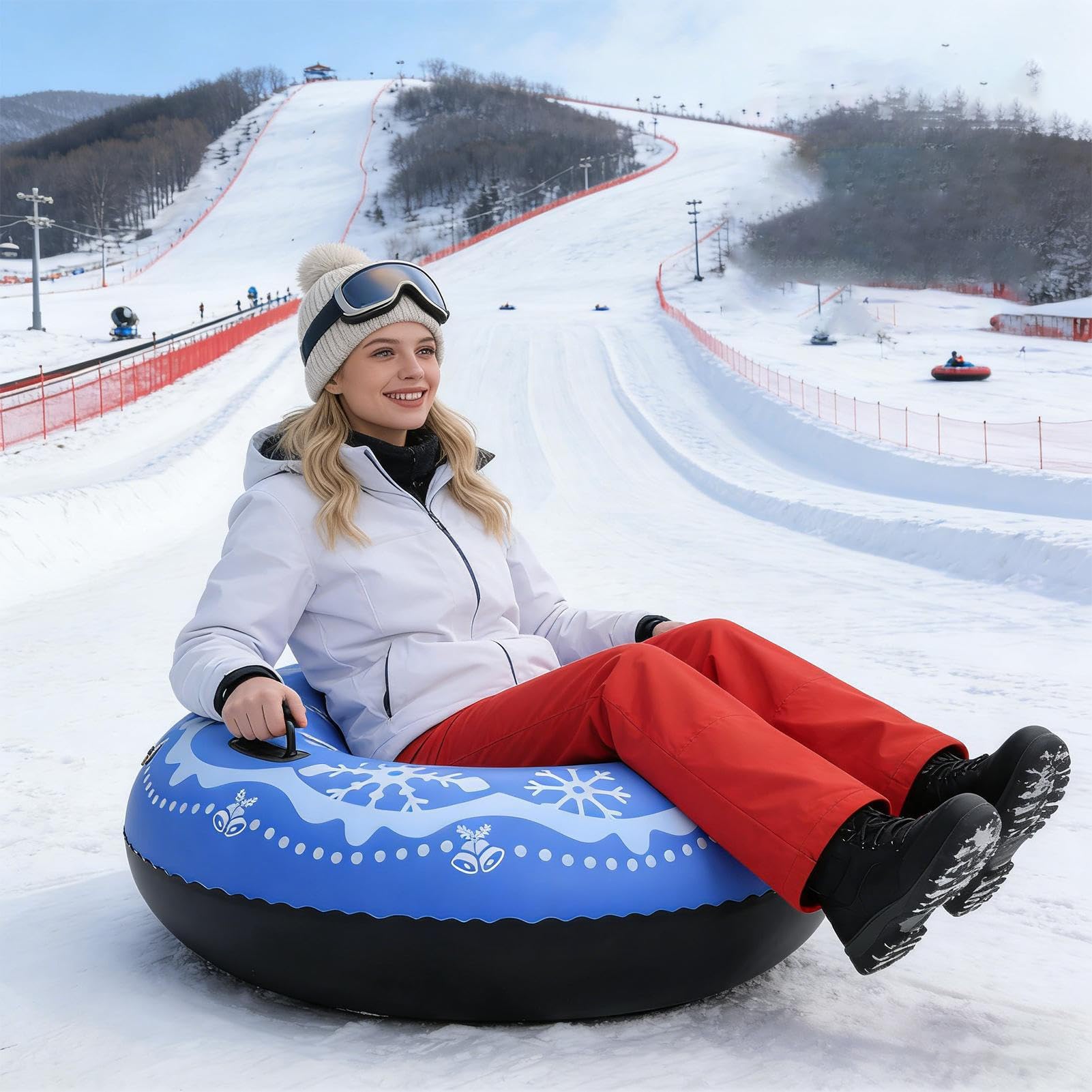 Tubi Da Neve Destinati Slittino In PVC Resistente Gonfiabile | Tubo Adulti E Giocattolo Neve Adatto A Amanti Famiglia Donne Uomini Ragazzi E Ragazze