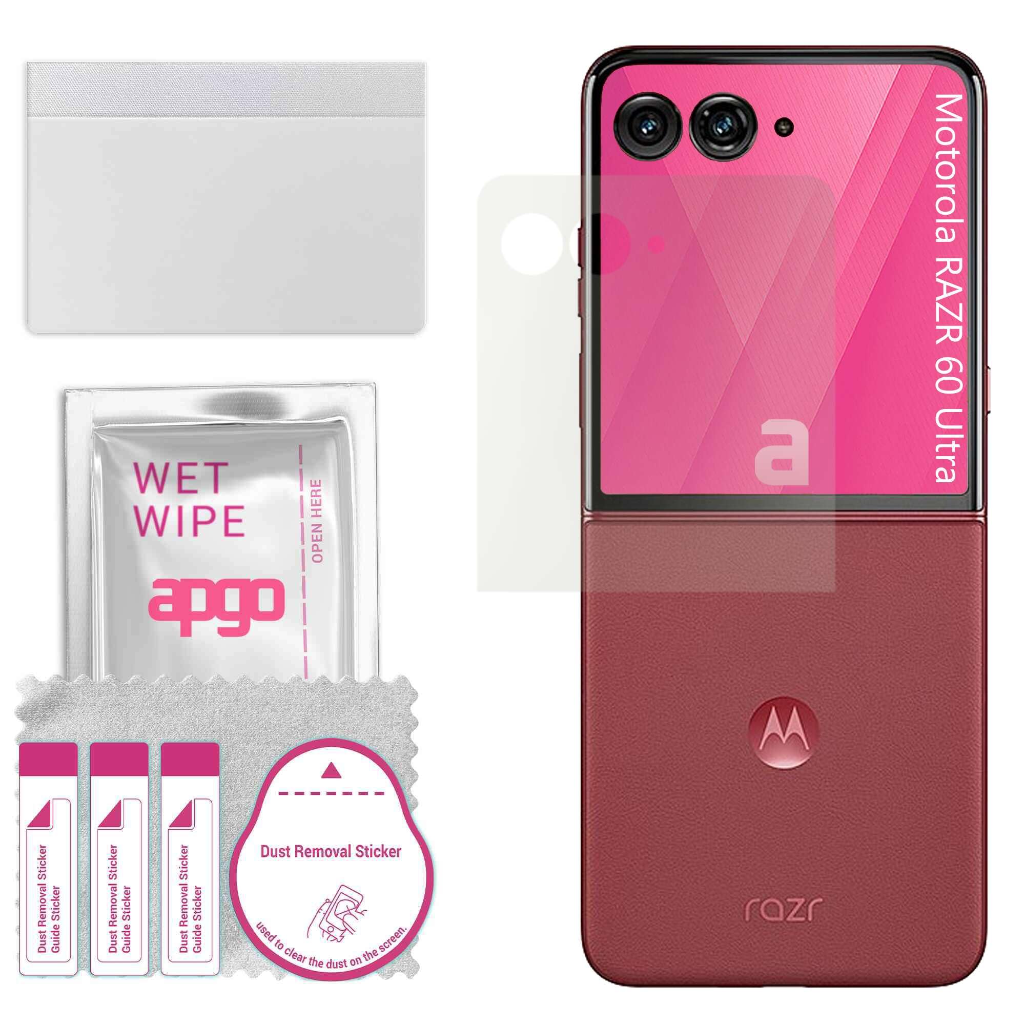 apgo MATTE Hydrogel Screen Protector for Motorola RAZR 60 Ultra, folia hydrożelowa, z warstwą pozycjonującą, łatwa instalacja